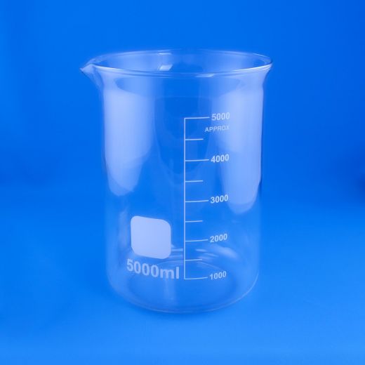 Стакан лабораторный низкий 5drops Н-1-5000, 5000 мл, стекло Boro 3.3, градуированный