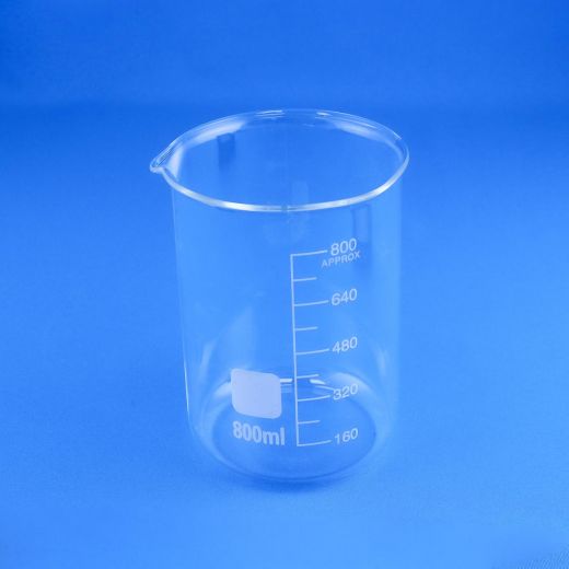 Стакан лабораторный низкий 5drops Н-1-800, 800 мл, стекло Boro 3.3, градуированный