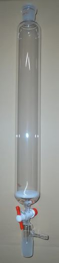 Хроматографическая колонка с отводом под вакуум, 300х40 мм, с PTFE краном, с фильтром ПОР 100, шлифы 29/32, 1 шт