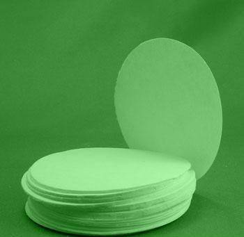 Фильтры обеззоленные "Зелёная лента" 1000 шт (10 уп по 100 шт), диаметр 125 мм