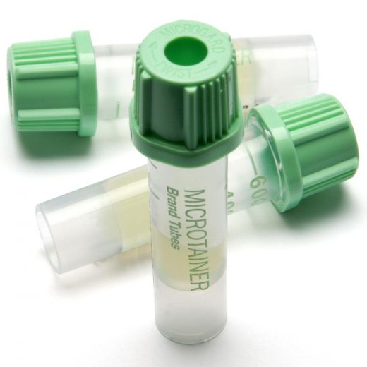 Микропробирки без капилляра для взятия капиллярной крови для плазмы, натрий гепарин,10х45 мм, 0,2 мл, пластик, упаковка 50 шт