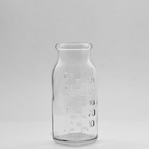 Бутылка стеклянная 50 мл для крови, трансфузионных и инфузионных препаратов, G34, без пробки, упаковка 170 шт