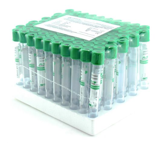 Пробирки вакуумные пластиковые для подсчета клеток крови и исследования параметров плазм, с литий гепарином, 7 мл 13х100, упаковка 100 шт