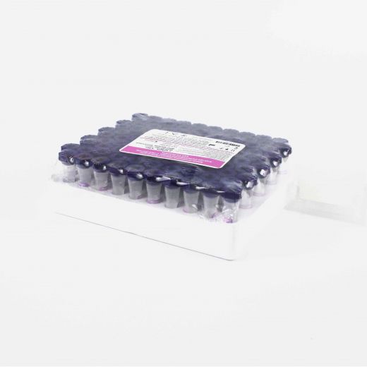 Микропробирки без капилляра с ЭДТА К2, 0,5 мл, 10х45, 100 шт/упак, пластик, для взятия капиллярной крови, для гематологических исследований, Вэйхай