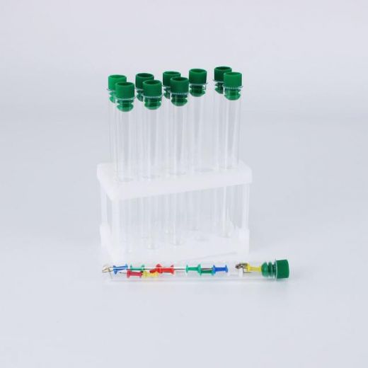 Пробирки химические 21 мл, 16х150мм, стекло, с пластиковой пробкой, 100 шт/упак