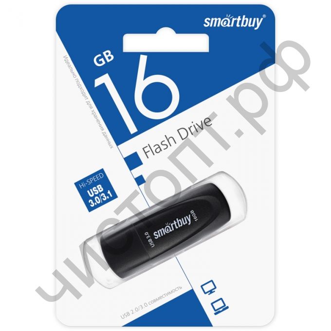 флэш-карта USB 3.0/3.1 Smartbuy 16GB  Scout Black