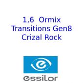 1.6 Ormix Transitions Gen 8 Crizal Rock