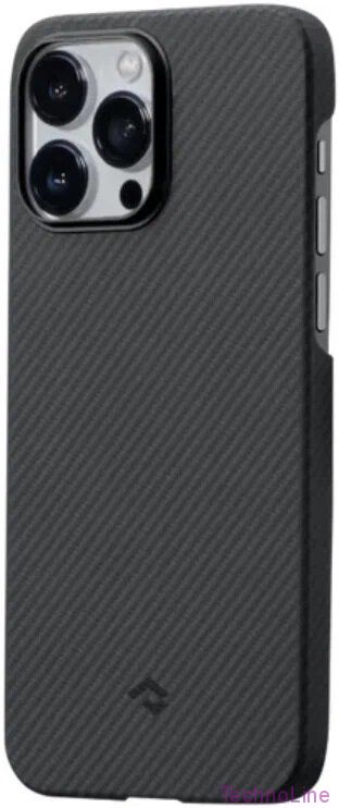 Чехол Pitaka MagEZ Case 3 для iPhone 14 Pro (6.1"), черно-серый узкое плетение, кевлар (арамид)