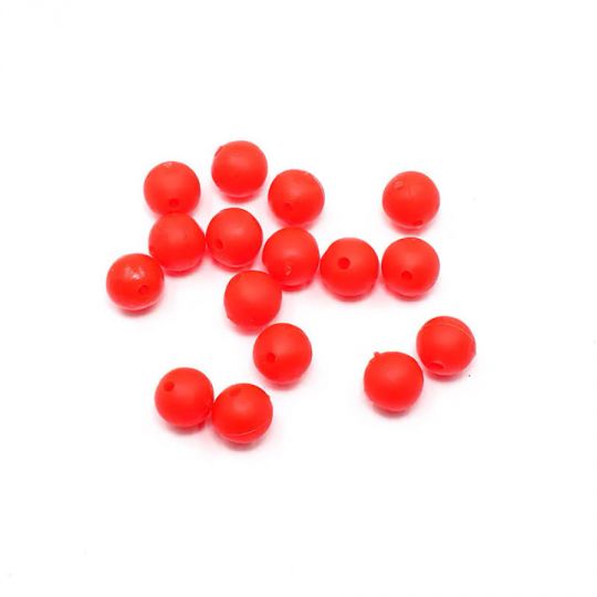 Бусина фидерная Namazu Soft Beads, PVC, круглая, d-7 мм, цв. фц. красный (20 шт.) N-SBF-03
