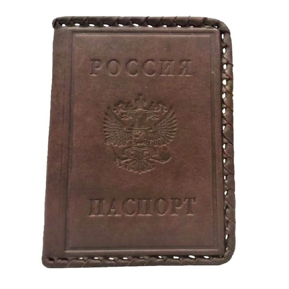 Макей Обложка на паспорт «Герб». Цвет коричневый