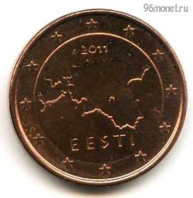 Эстония 1 евроцент 2011