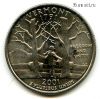 США 25 центов 2001 P Вермонт
