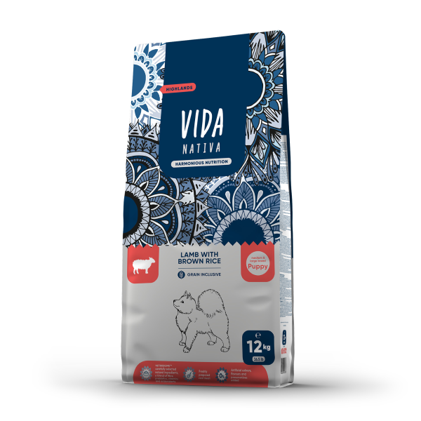Сухой корм для щенков средних и крупных пород Vida Nativa с ягненком и бурым рисом