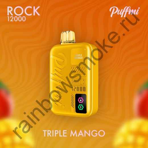Электронная сигарета Puffmi Rock 12000 - Triple Mango (Тройное Манго)