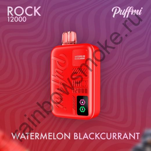 Электронная сигарета Puffmi Rock 12000 - Watermelon Blackcurrant (Арбуз Черная Смородина)