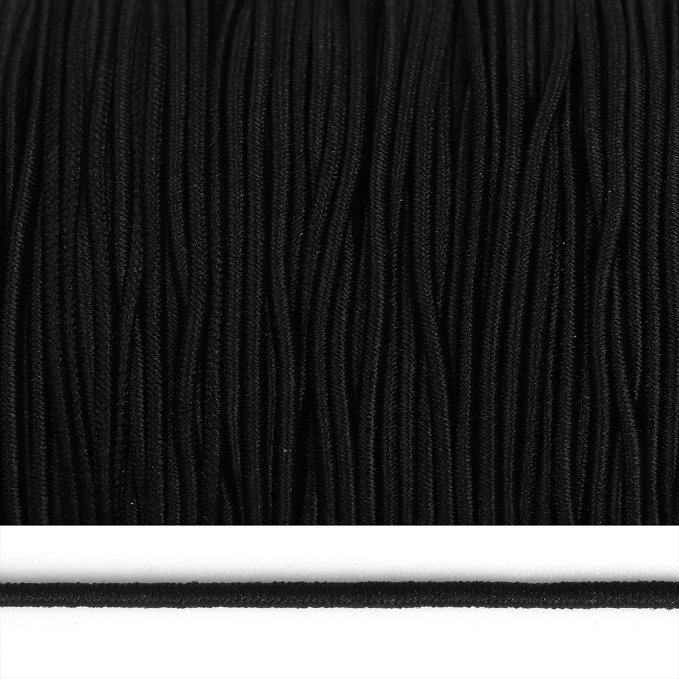 фото резинка шляпная цвет черный 1,5 мм
