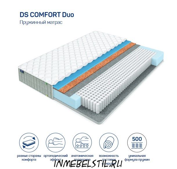 Матрас с чехлом DS Comfort Duo