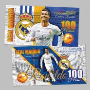 100 pesos — Cristiano Ronaldo. Legends of FC Real Madrid. (Криштиану Роналду).. Памятная банкнота. UNC Oz