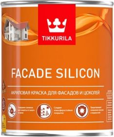 Краска Фасадная Tikkurila Facade Silicon 0.9л Силикон-Акриловая, Глубокоматовая / Тиккурила Фасад Силикон.*