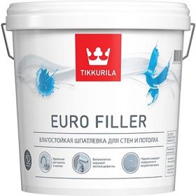 Шпатлевка Финишная Tikkurila Euro Filler 5л Влагостойкая для Стен и Потолков / Тиккурила Евро Филлер.
