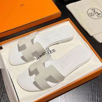 Шлепанцы HERMES Premium белые