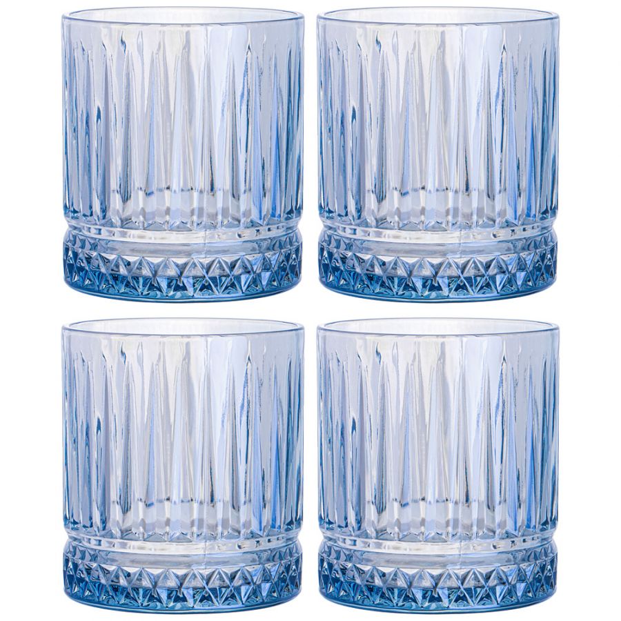 Набор стаканов из 4 шт "Lines" blue 310 мл