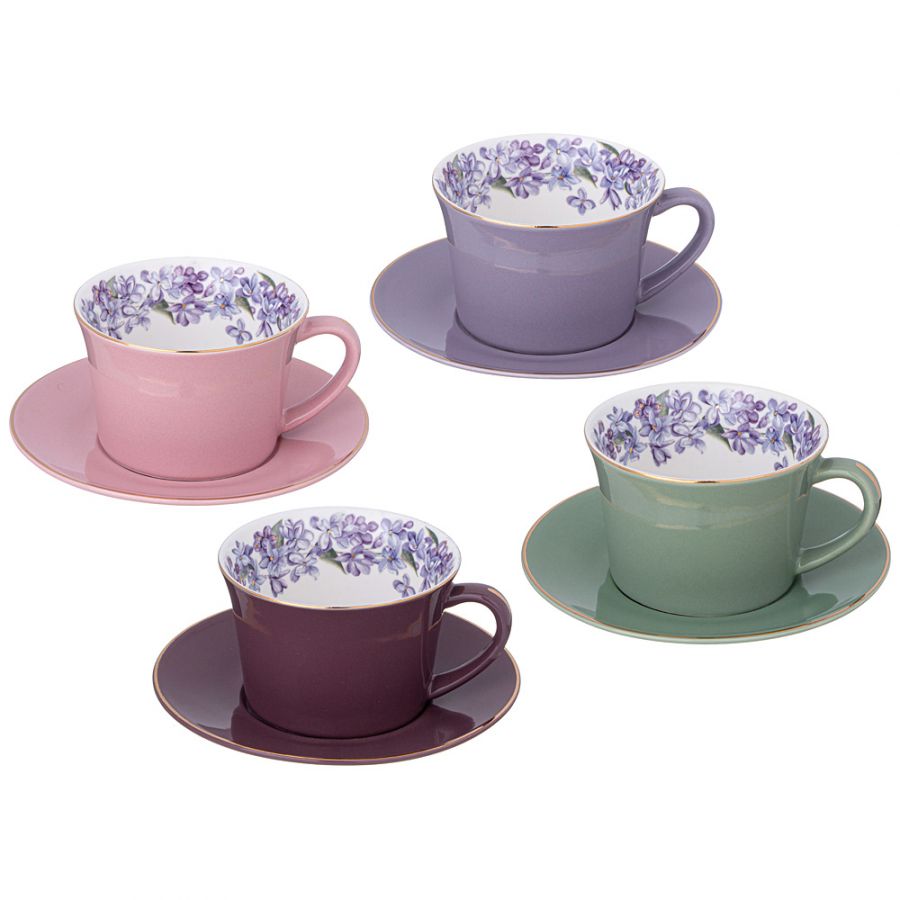 Чайный набор на 4 персоны "Lilac", 8 пр., 250 мл