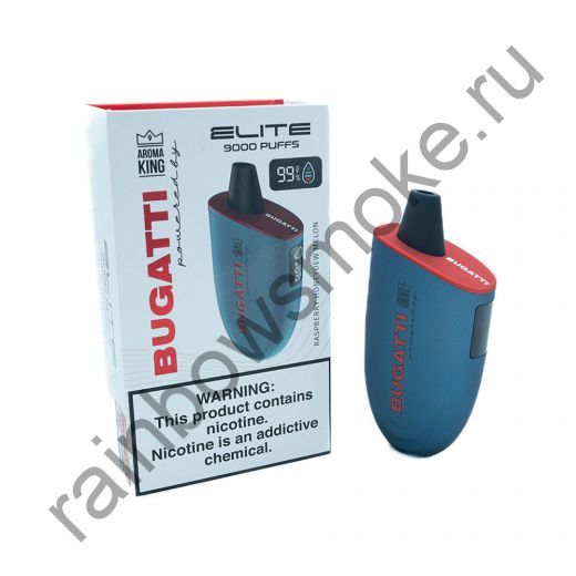 Электронная сигарета Bugatti Elite 9000 - Raspberry Honeydew Melon (Малина Мускатная Дыня)