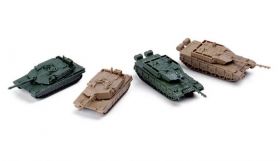 Набор сборных моделей танков type 99A и M1A2 Abrams 1:144 (4 штуки)