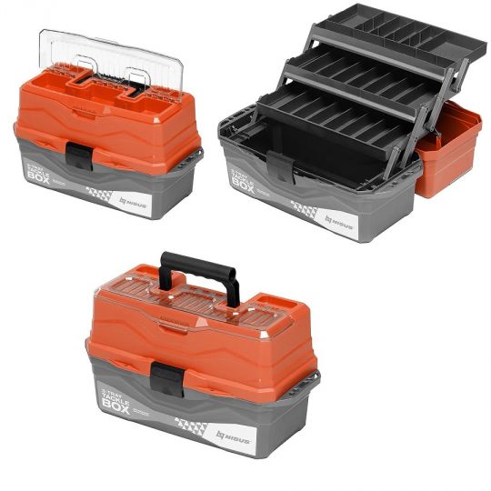 Ящик для снастей Tackle Box 44.5*22*25см NISUS оранжевый (N-TB-3-O)