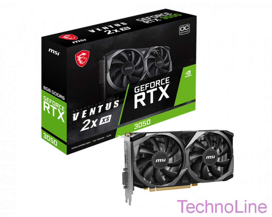 Видеокарта GeForce RTX 3050 MSI Ventus 2X XS 8G