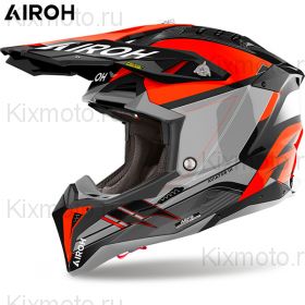 Шлем Airoh Aviator 3 Saber, Серо-оранжевый