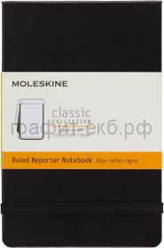 Книжка зап.Moleskine Pocket Reporter линейка черная QP511
