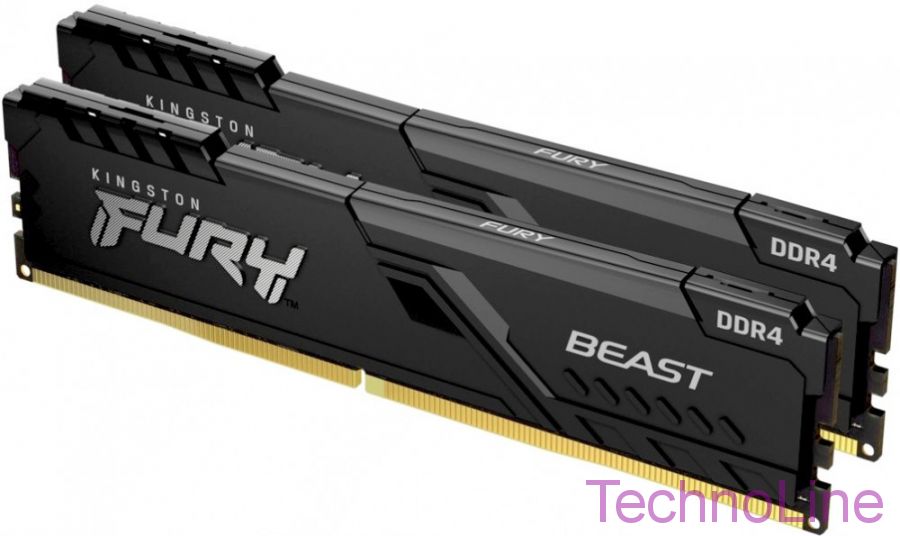 Модуль памяти DDR4 16Gb Kingston 3600 Fury Beast KF436C17BBK2/16 (2x8Gb Kit)