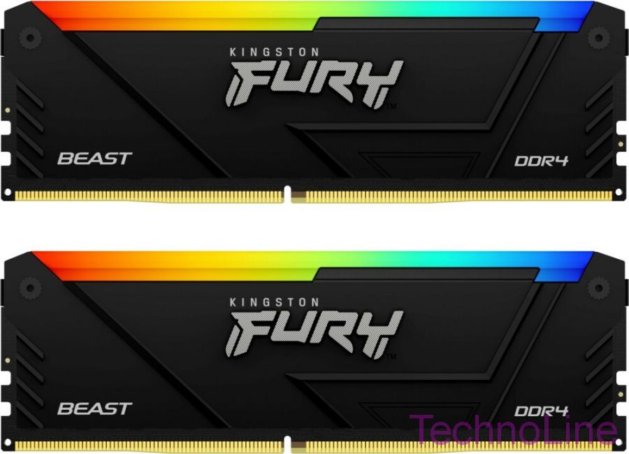 Модуль памяти DDR4 32Gb Kingston 3600 Fury Beast KF436C18BB2AK2/32 (2x16Gb Kit)