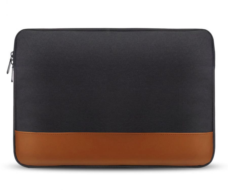Чехол-папка для ноутбуков Microsoft Surface Laptop 14.4-15inch Black (качественная импортная текстильная ткань с вставкой из эко-кожи)