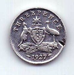 3 пенса 1927 Австралия Великобритания
