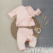 Комплект для новорожденного "Муслин", розовый персик