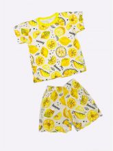 Костюм: футболка, шорты, арт.kC-KS069-ITp, ткань интерлок-пенье, лимоны