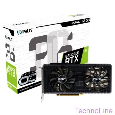 Видеокарта GeForce RTX 3060 12Gb Palit Dual OC NE63060T19K9-190AD