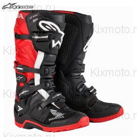 Ботинки Alpinestars Tech 7 Enduro Drystar Honda S23, Черно-красные