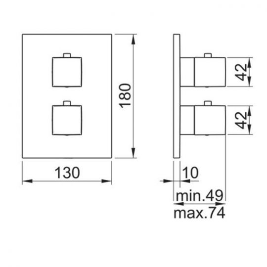 Смеситель ALMAR Core Square E176822.CR схема 2