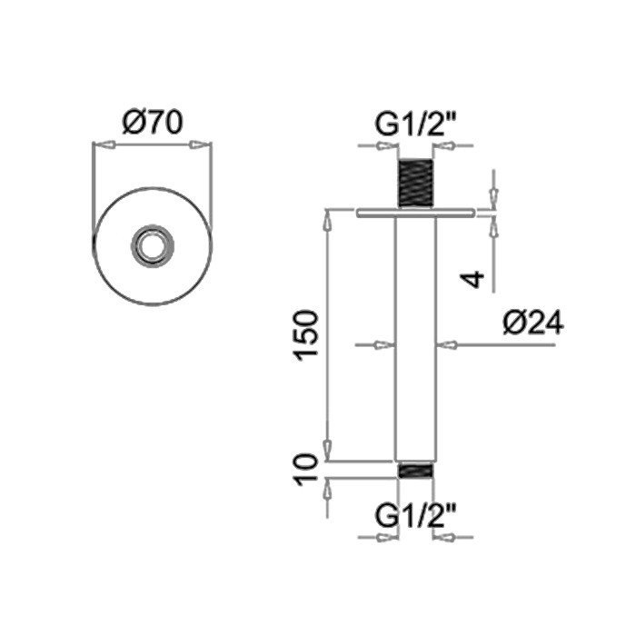 Кронштейн ALMAR Round Arm E021107 схема 2