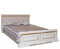 Кровать Милано с каретной стяжкой, массив березы