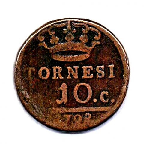 10 торнеси 1798 Неаполь Сицилия Редкость