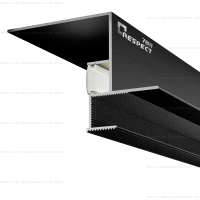 Теневой профиль для потолка Respect 7811 теневой зазор от 40 мм ( универсальный ) с рассеивателем