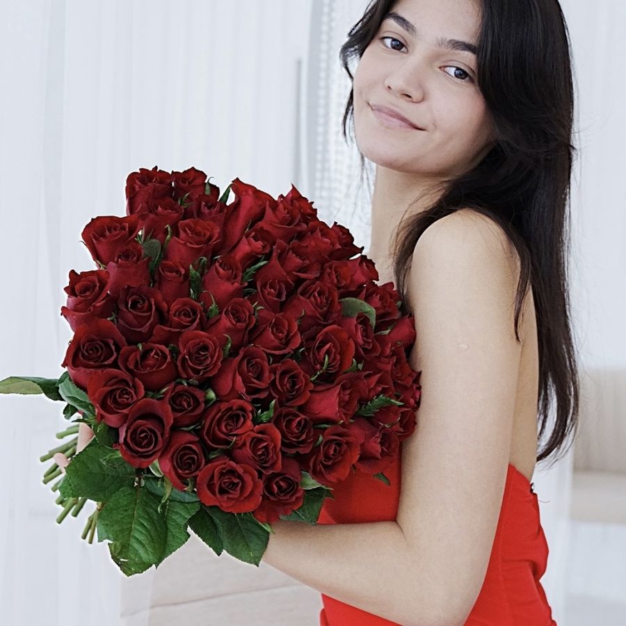 Красная Роза от 15шт (40 см)
