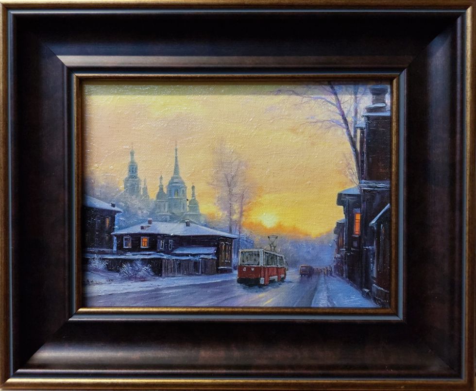 картина "Старый Иркутск, трамвай Желание"