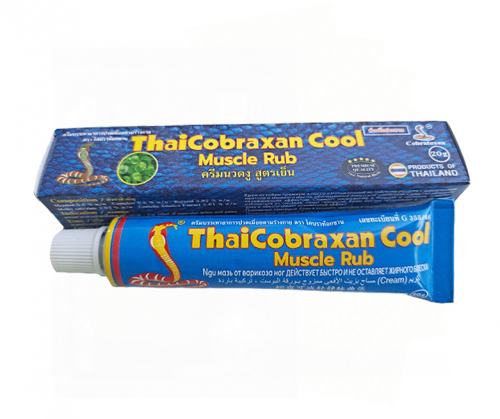 Обезболивающая змеиная мазь от варикоза ThaiCobraxan Cool Muscle Rub Fast Action