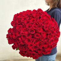 101 красная роза 60 см